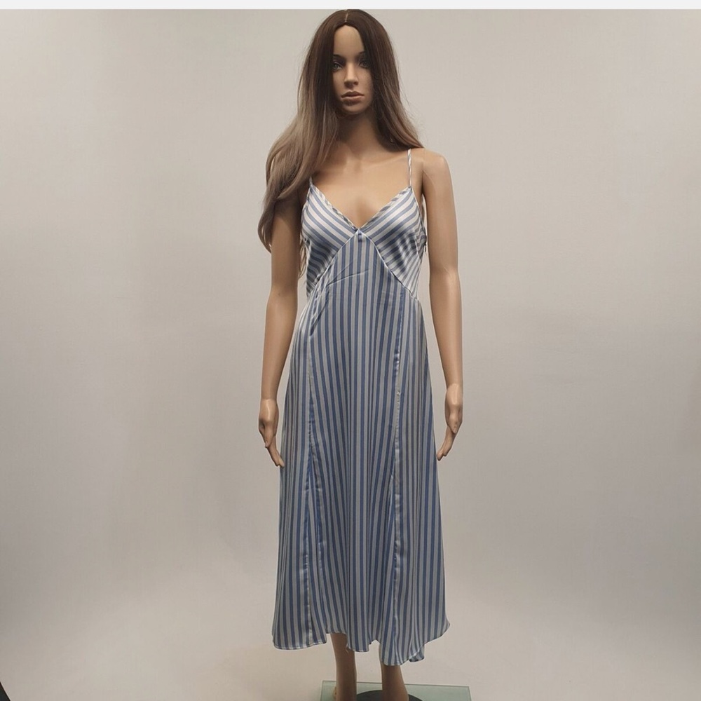 NWOT H&M LONG SATIN DRESS SIZE SMALL